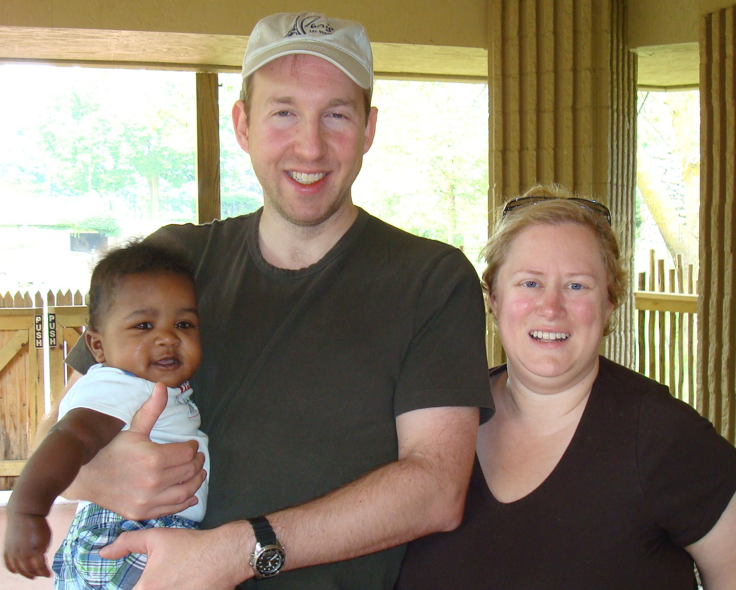Proud parents of adoptive child Brendan