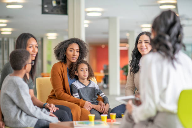 Family in a therapy session