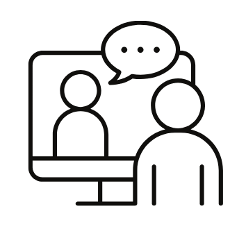 Person using a computer icon